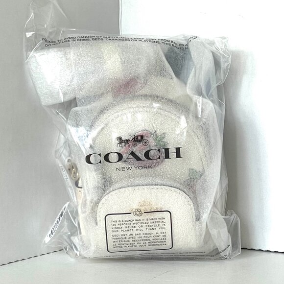 Coach Mini Court Strawberry Backpack Bag Charm White CA093 Keychain ORGPKG - Picture 3 of 12
